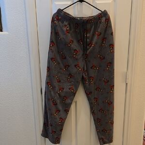 Stafford Gray Sleep Pants with Red Deer Pattern